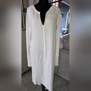 WE THE FREE-by-Free People - Waffle White Long Sleeve Tunic- Size Medium